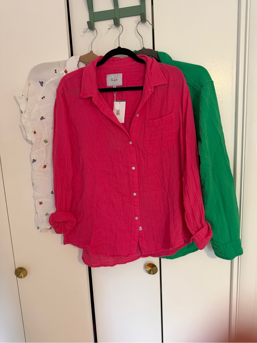 Rails Women's Button-Down Shirt in Fuchsia Pink